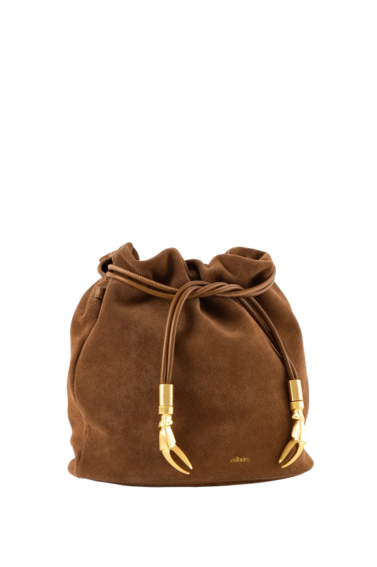 Esthera pouch camurça marrom