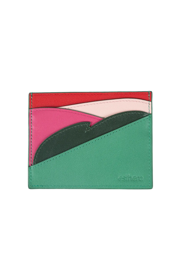 Leaf card holder verde