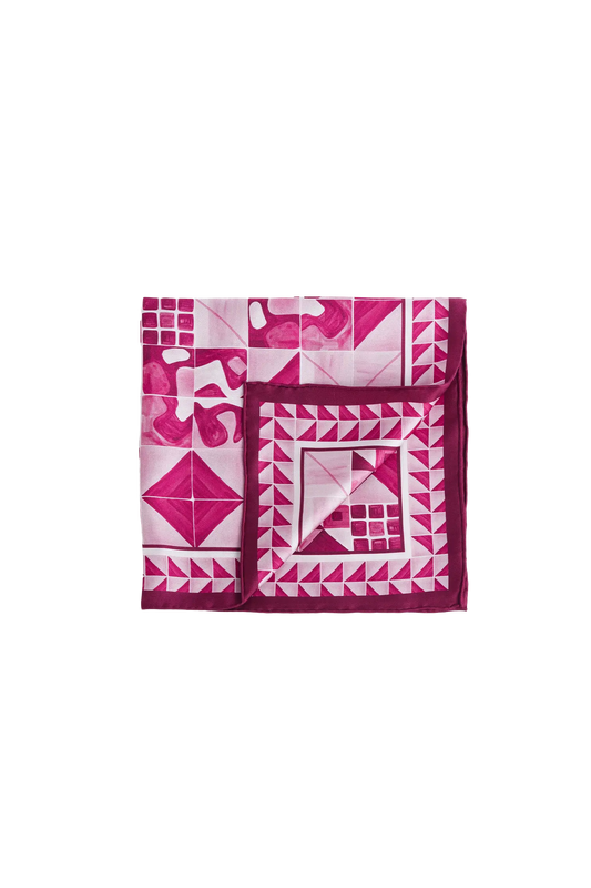Lenço 50 painel modernista rosa
