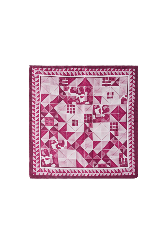 Lenço 50 painel modernista rosa