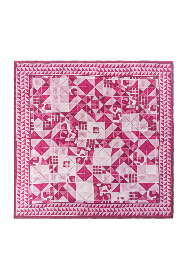 Lenço 90 painel modernista rosa