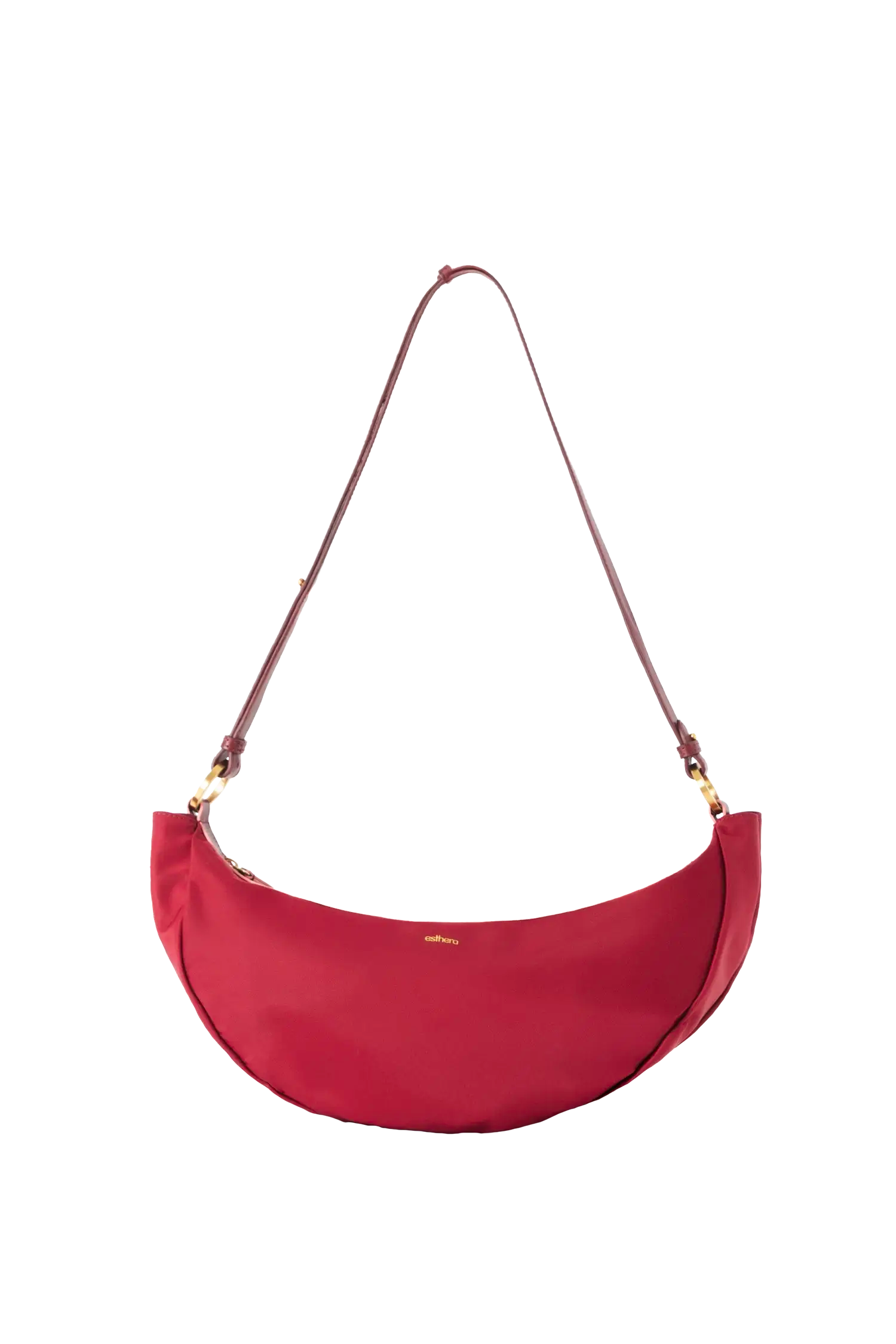 Bolsa tiracolo em couro legítimo na cor vermelha merlot com fechamento seguro e alça ajustável confortável, design sofisticado e funcional ideal para o dia a dia.