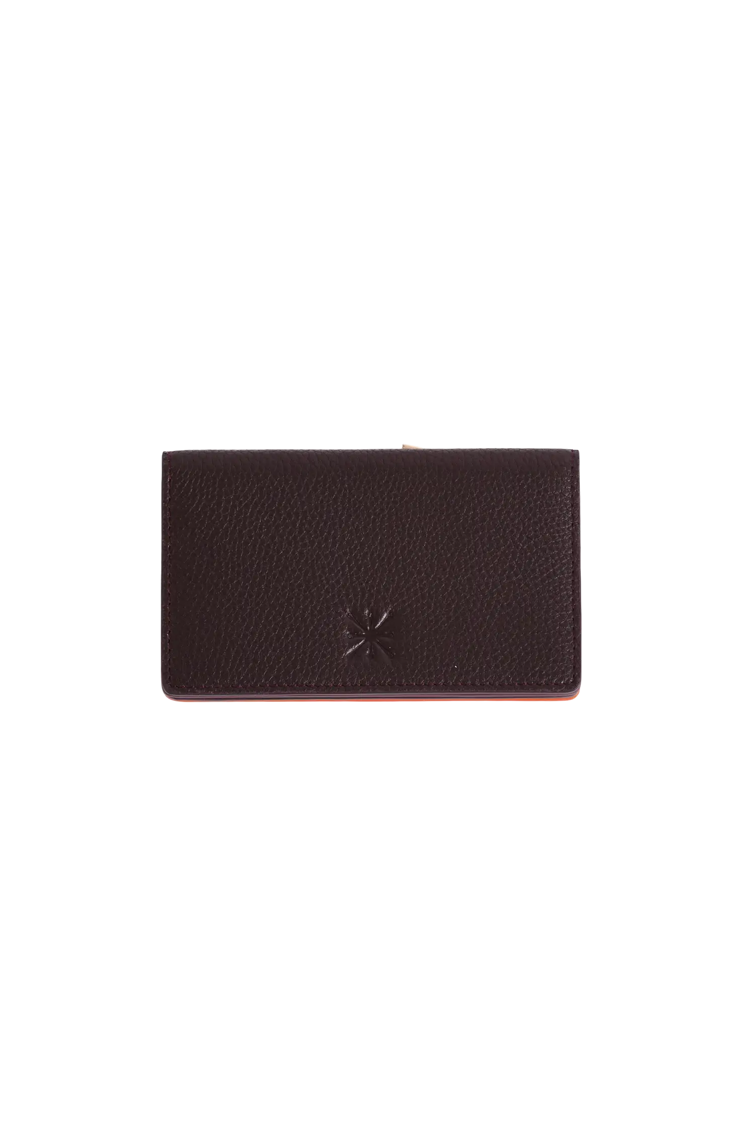 Modular wallet marrom e laranja