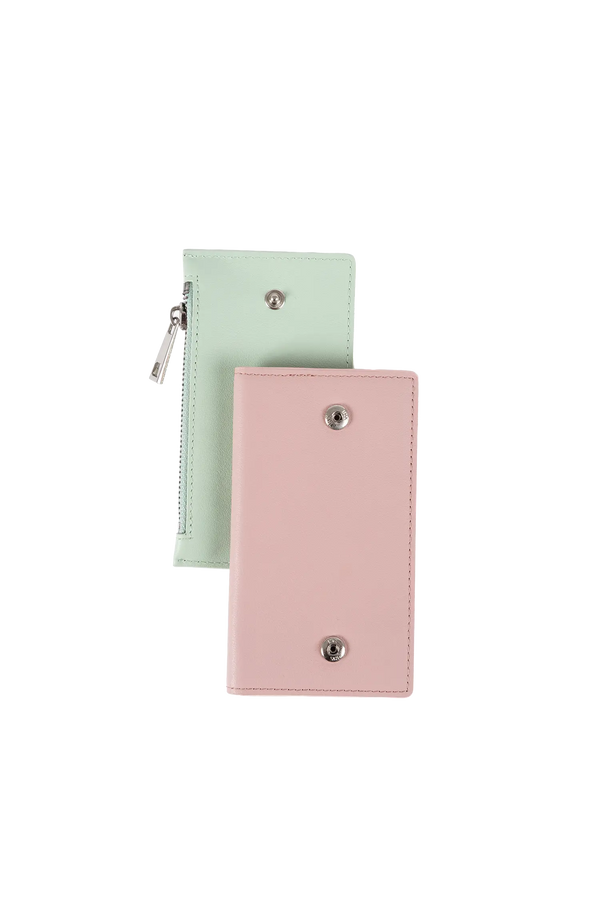 Modular wallet rosa e burgundy