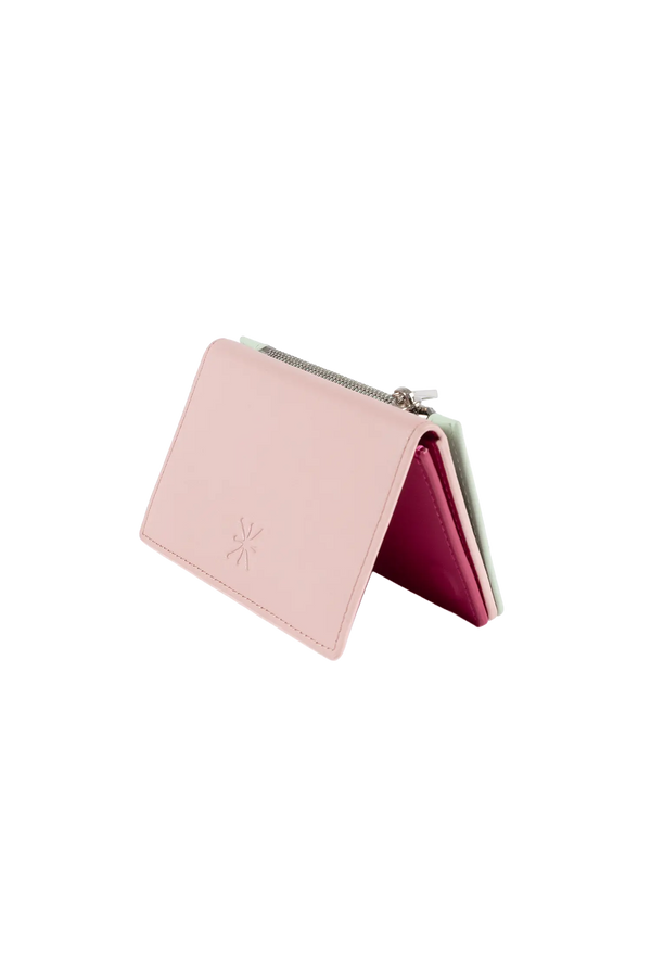 Modular wallet rosa e burgundy