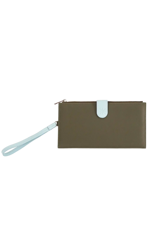 Passport holder verde e azul