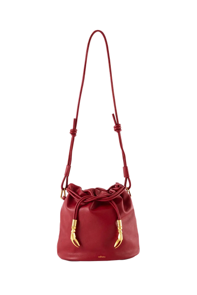 Bolsa tiracolo em couro legítimo na cor vermelha merlot com fechamento seguro e alça ajustável confortável, design sofisticado e funcional ideal para o dia a dia.