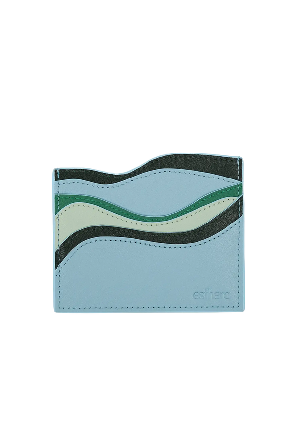 Waves card holder azul