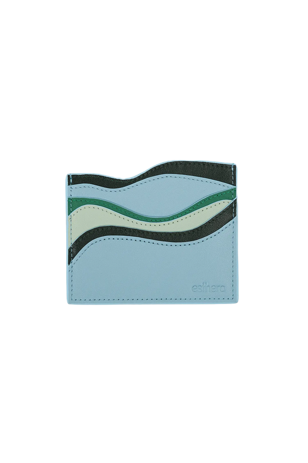 Waves card holder azul